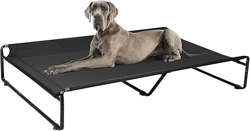 Veehoo Cama elevada original para perros, cama elevada para perros grandes, cama a prueba de mordeduras con malla transpirable lavable, pies