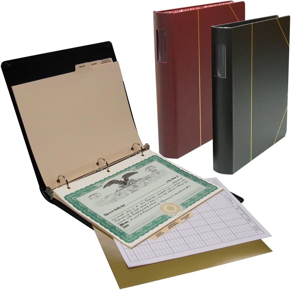 Corporate kit VP Combo (Limited Liability Company): 1 1/2" Minute Book Binder, Stock Certificates, Index Tabs, NO Slipcase- Burgundy