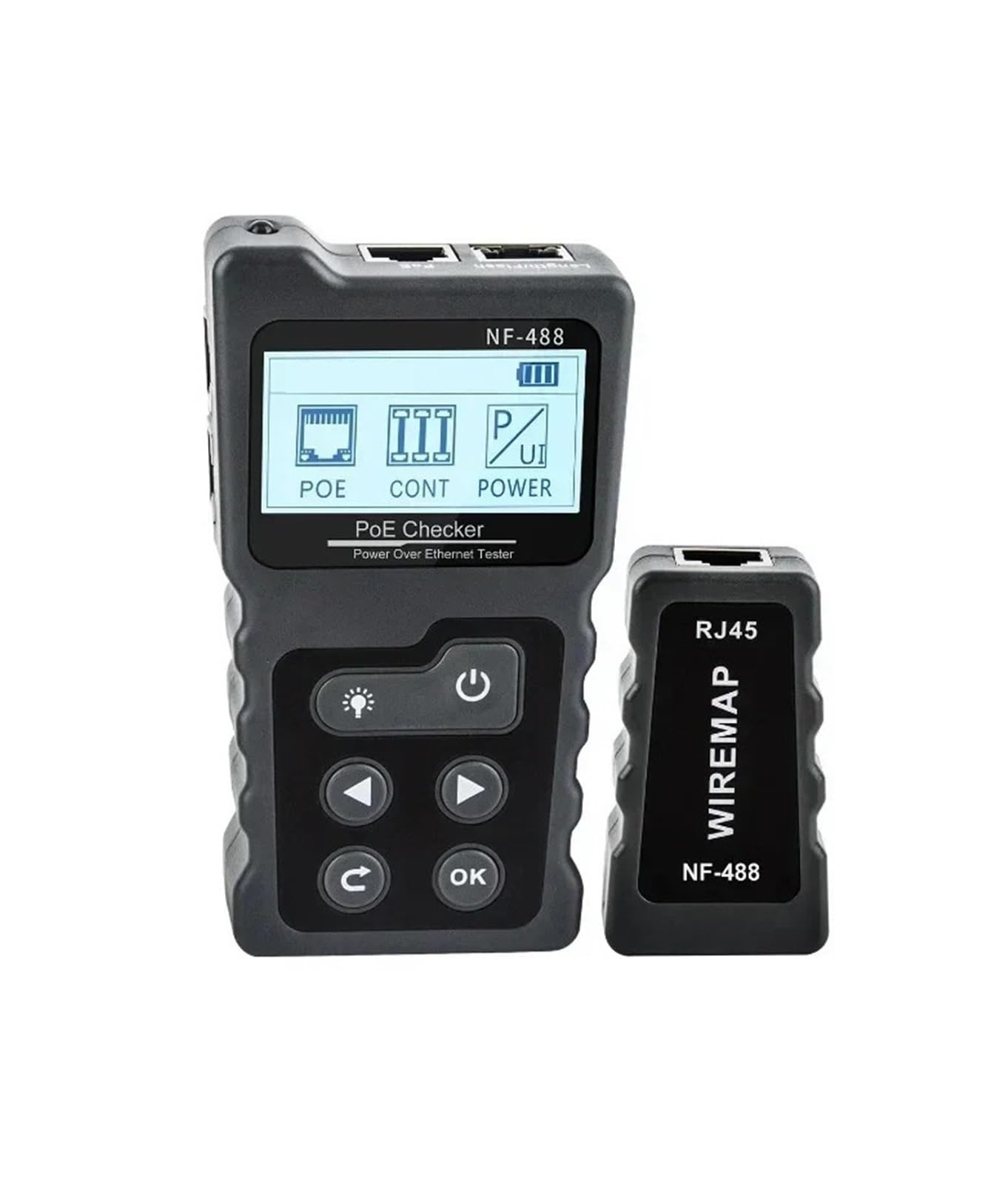 Cable Tracker, LCD Network Tester PoE Ethernet Cat5 Cat6 LAN Cable Loop Test Tool