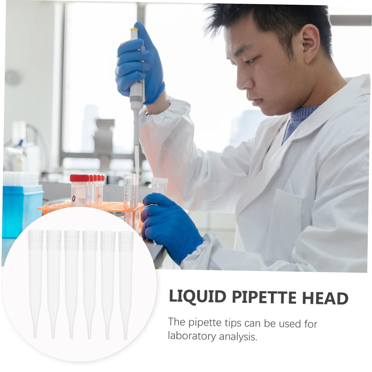 Healifty 300pcs Liquid Pipettor Tips Precision Pipette Nozzle Tips for Laboratory Use Non-pyrogenic Safe Material for Accurate Liquid Transfer