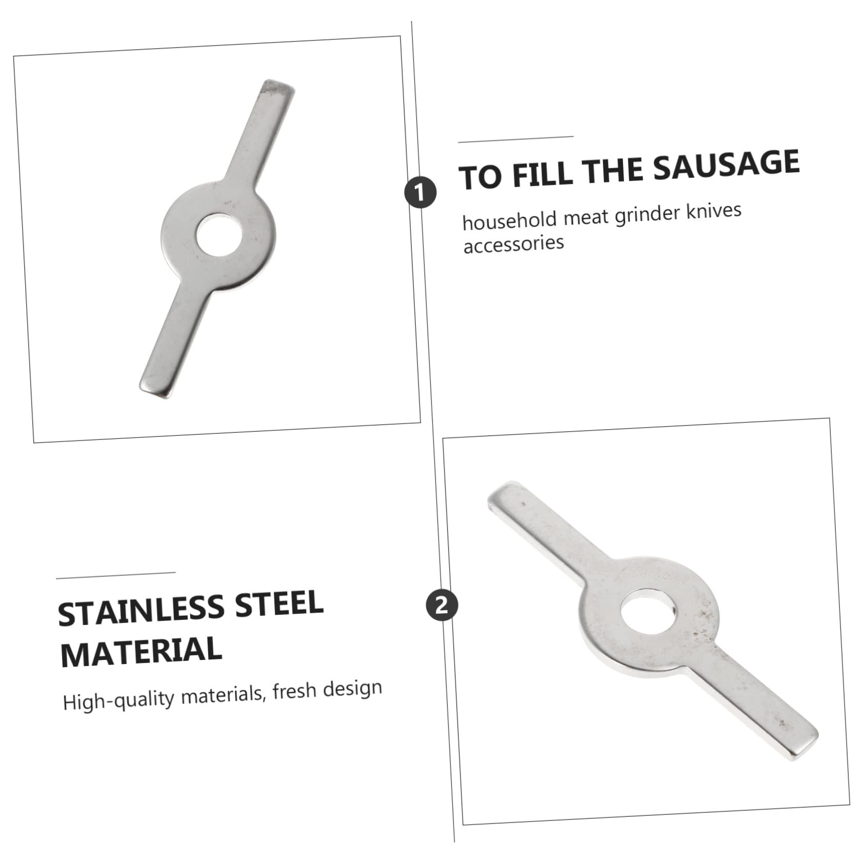 Ciieeo 2 Sets 2pcs Meat Grinder Attachment for Hand Crank Sausage Stuffer Machine Home Brackets Practical Meat Supplies Gadgets