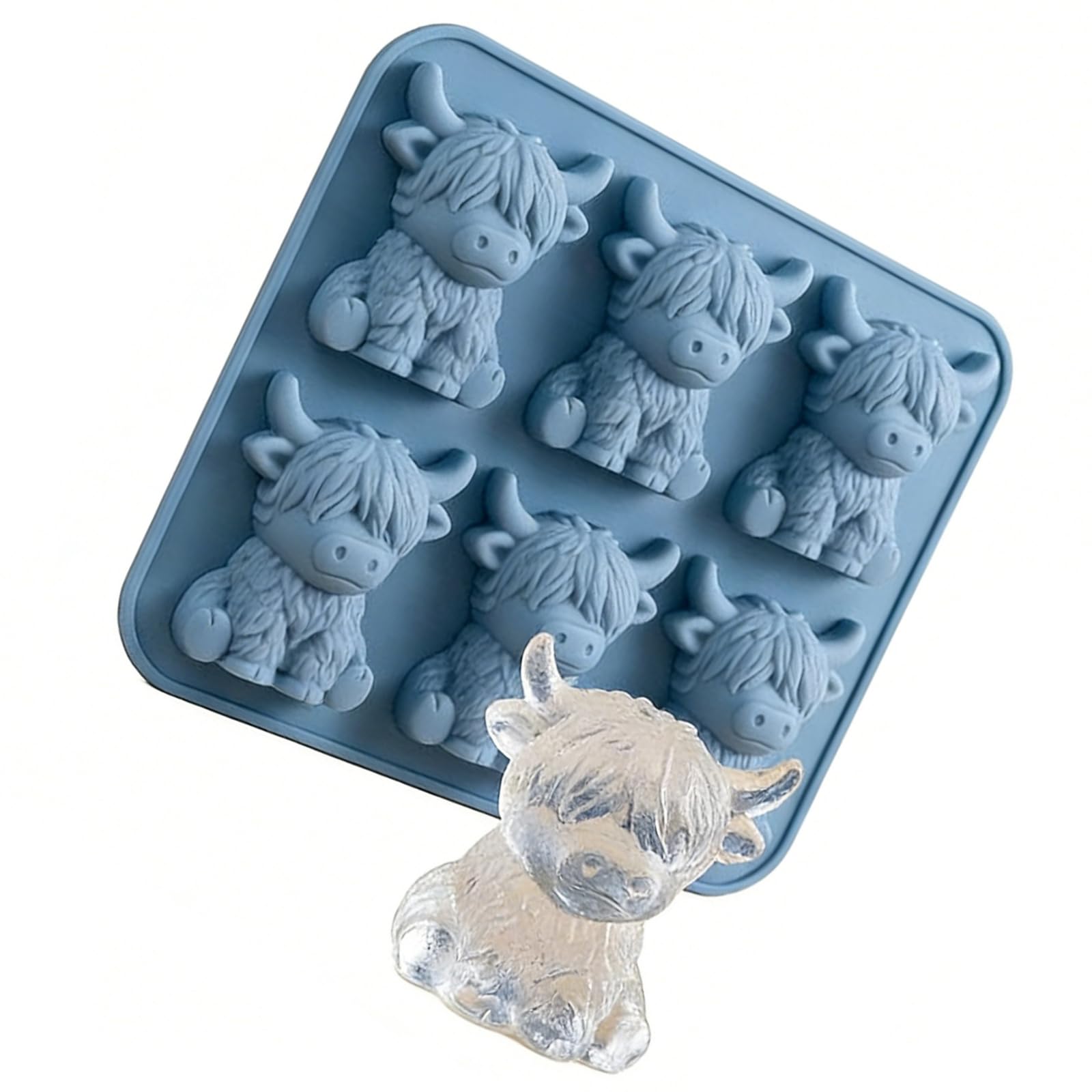Ekoama Cattle Silicone Ice Cubes Mould For Cocktails Fun Fast Freezing Flexible Easy Releases Kitchen Accessories