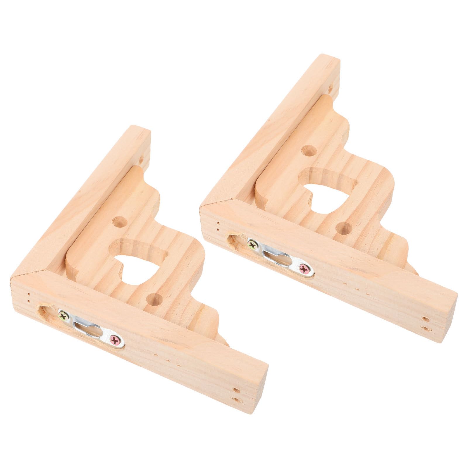 Soporte de madera para estante flotante en salones modernos y oficinas ordenadas
