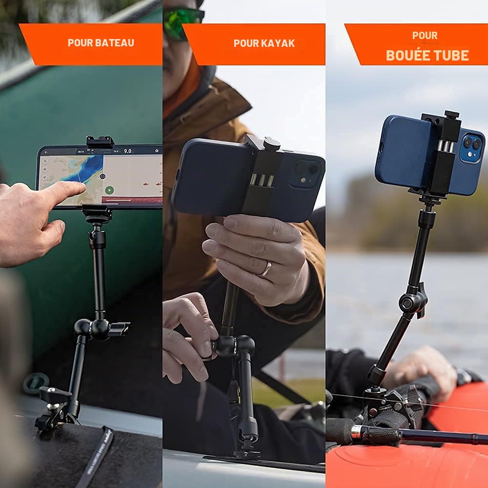 Deeper Support pour Smartphone, Support de téléphone pour Bateau et Kayak