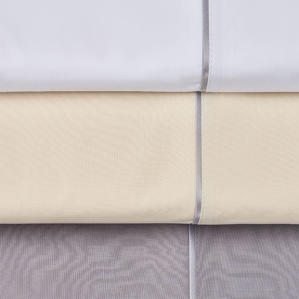 DECASATEXTIL- Juego de sabanas 100% Algodón Percal de 200hilos – Algodón Mercerizado de Alta Densidad – Suaves y cómodas para un Descanso de Calidad. (Cama 150x190/200cm, Natural)