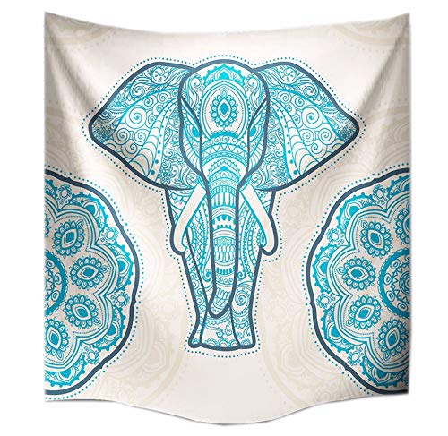 Grande Tapisserie Murale Mandala Indien – Style Boho Hippie Psychédélique – 203 × 153 Cm (Style 2)