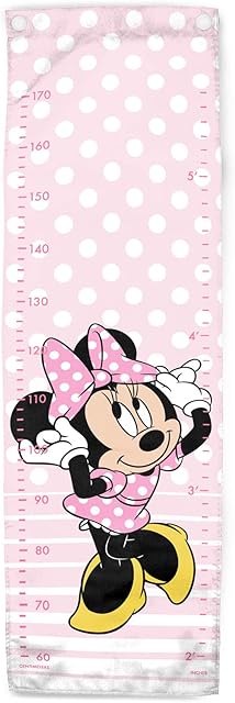 Jay Franco Disney Minnie Mouse All About Me 170 cm Height Poly-Canvas Kids Growth Chart