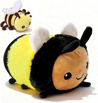 Bee Plush Toys Bee Keychain,Adorable Super Soft Plush Bee Doll Toy, Kawaii Honeybee Plush Pillow Ideal for Boys and Girls for Imaginative Play