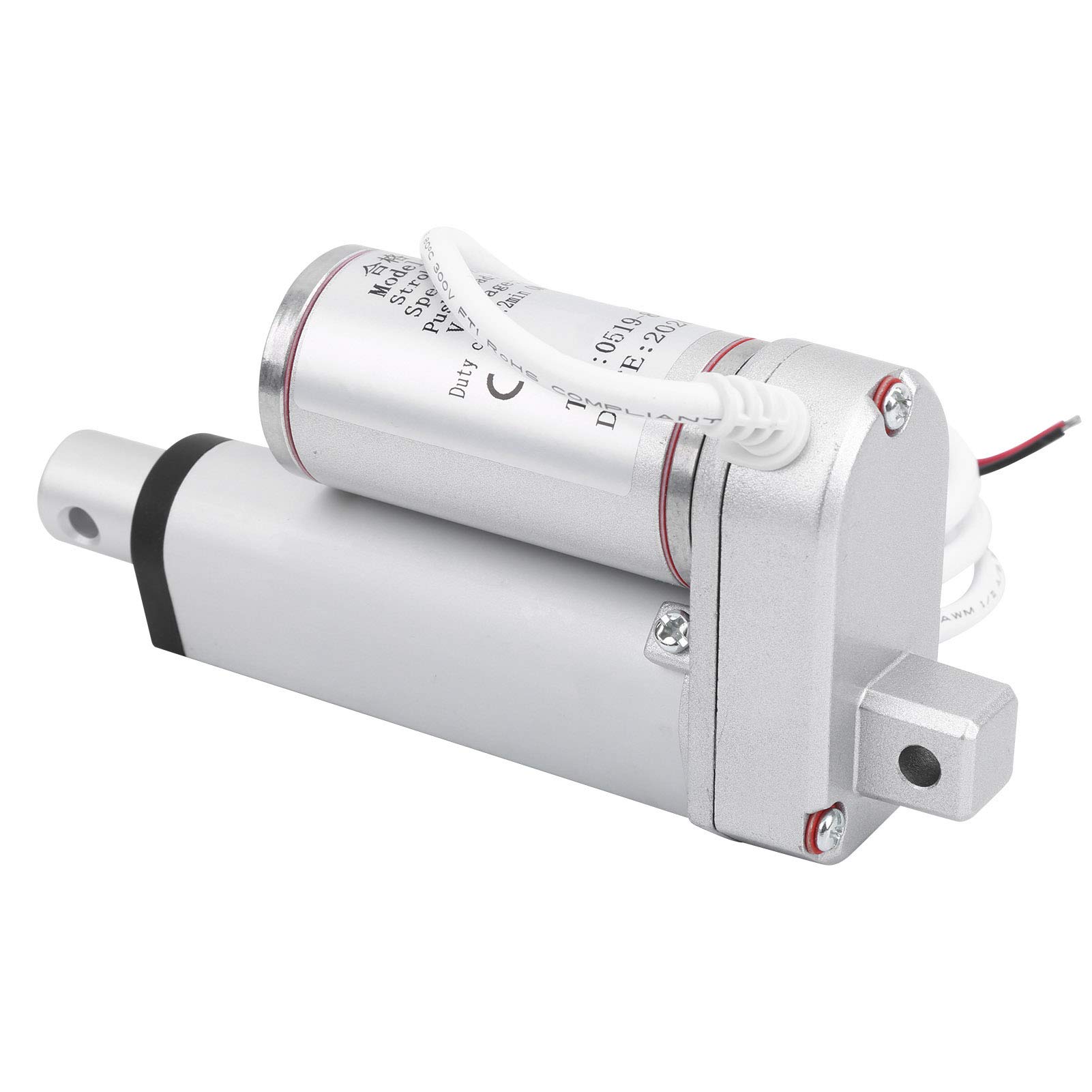 Omabeta Elektryczny Silnik Siłownika Liniowego Wytrzymały Miotacz Obciążenie 100 Kg Skok 50 Mm 12 Mm/s do Podnośników Telewizyjnych i łóżek Elektrycznych Stop Aluminium (36 V prądu stałego)