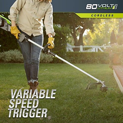 Greenworks Pro 80V 16-Inch Cordless String Trimmer (Attachment Capable), 2Ah Battery And Charger Included #TOP1