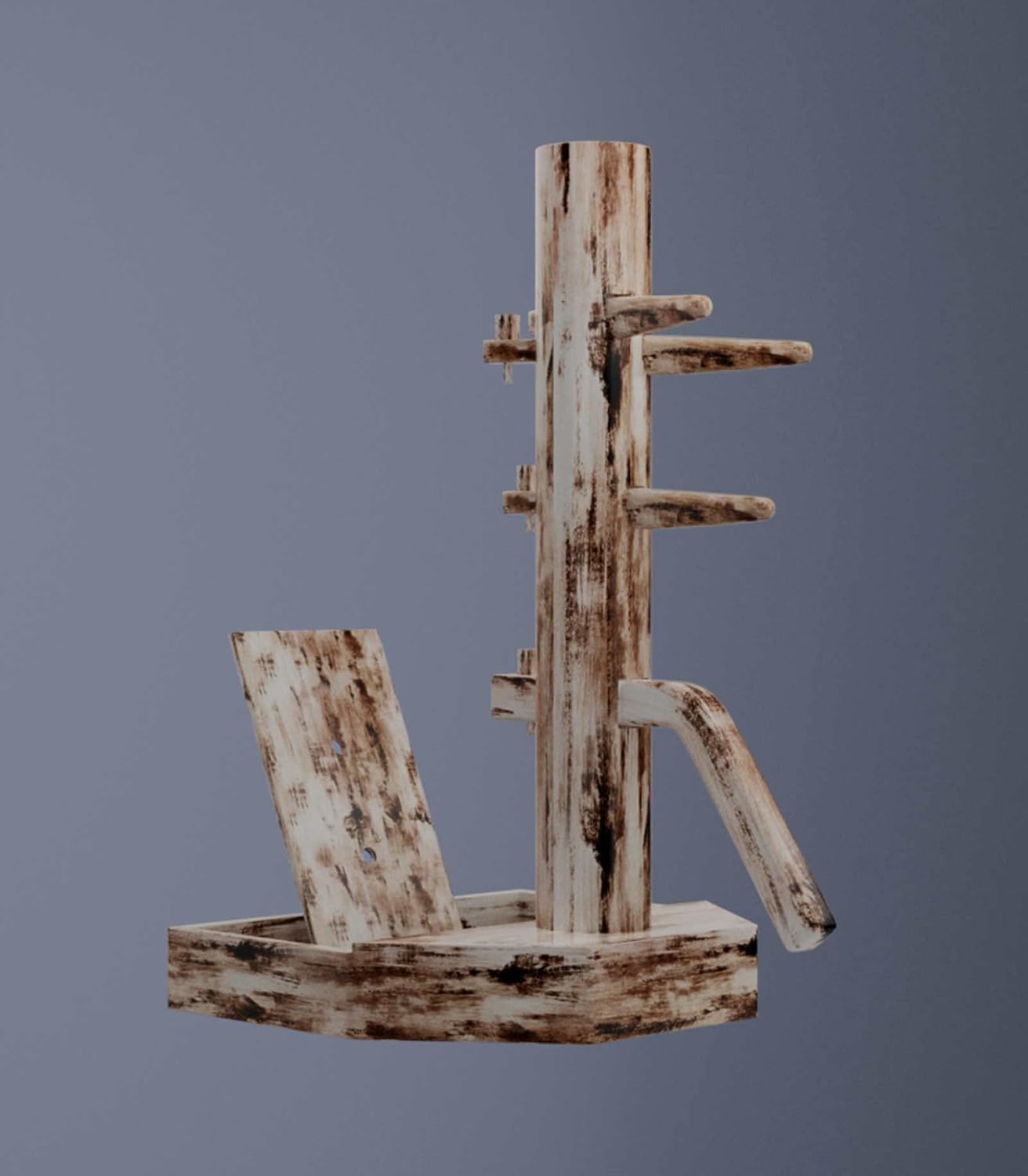 Wing Chun Wooden Dummy with Base and Chest with Light (04 Vintage)