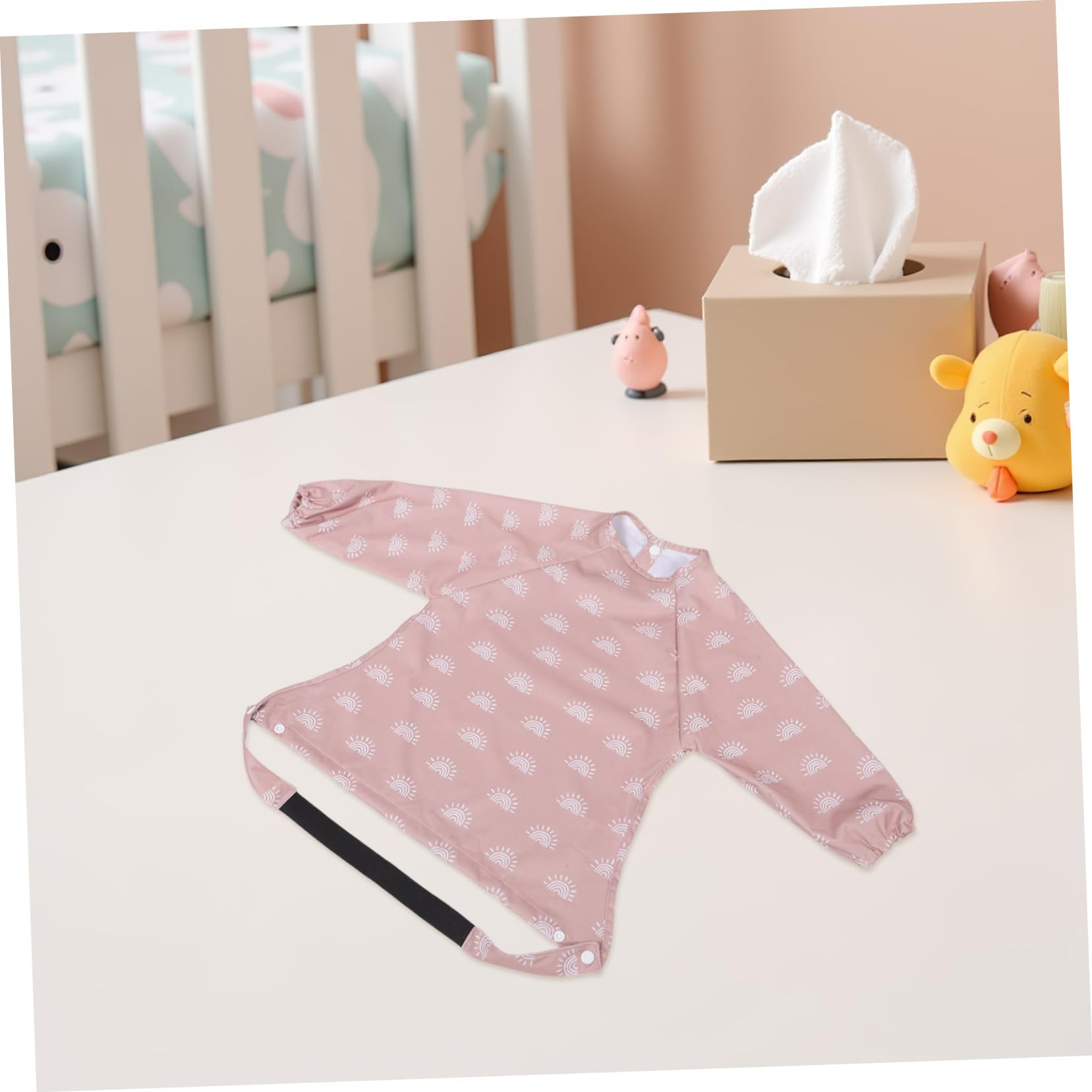 Abaodam 2 Piezas Baberos Impermeables para Manga Larga Delantal Antimanchas para Bebés con Cobertura para Comer y Fácil Limpieza