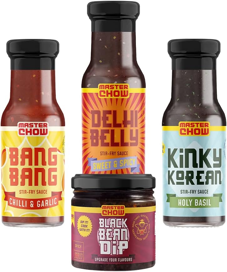 Flavour Power Sauce Combo: Chilli Garlic Sauce, Holy Basil Sauce, Sweet & Spicy Sauce and Black Bean Dip | 3 Cooking Sauce & 1 Black Bean Dip