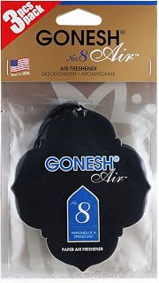 GONESH(ガーネッシュ)ペーパーエアフレッシュナー(吊り下げ型芳香剤)No.8(ほのかに甘いフルーツ系の香り)3個パック