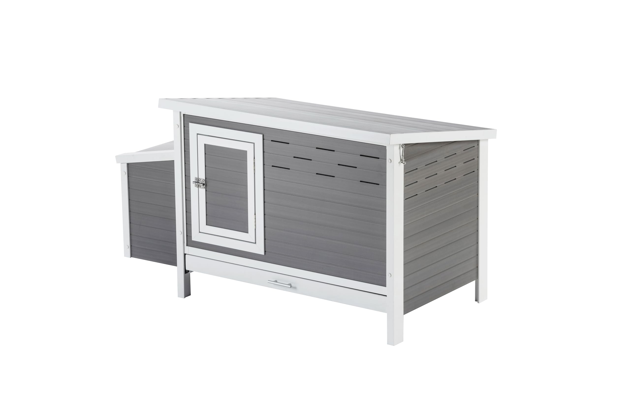 Gallinero Atlanta para Exterior, Capacidad 4-6 Aves - ECOFLEX Material sostenible y Duradero. Fácil Montaje