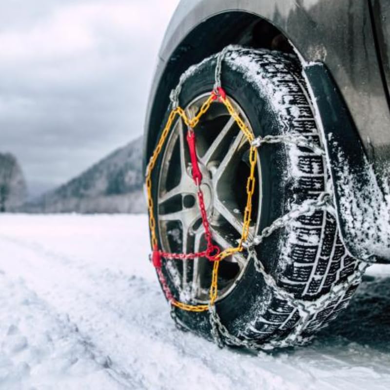 Pinto FERRAMENTA Catene da Neve per Auto Omologate Universali Invernali Semplici Montaggio Rapido Catena 9 mm con Guanti in Omaggio Varie Misure (Gruppo 20)