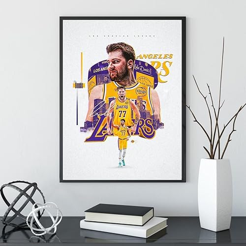 Miniatura 2 de Póster firmado de la superestrella de baloncesto Luka Doncic para niños, decoración de pared, dormitorio, decoración de pared, pósteres de estrellas