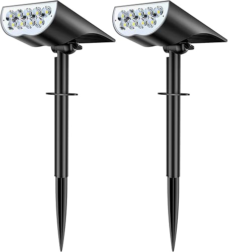 Miniatura 8 de BAXIA TECHNOLOGY Focos solares impermeables para exteriores, 3 modos de iluminación, luces puntuales, luces solares del atardecer al amanecer, luces