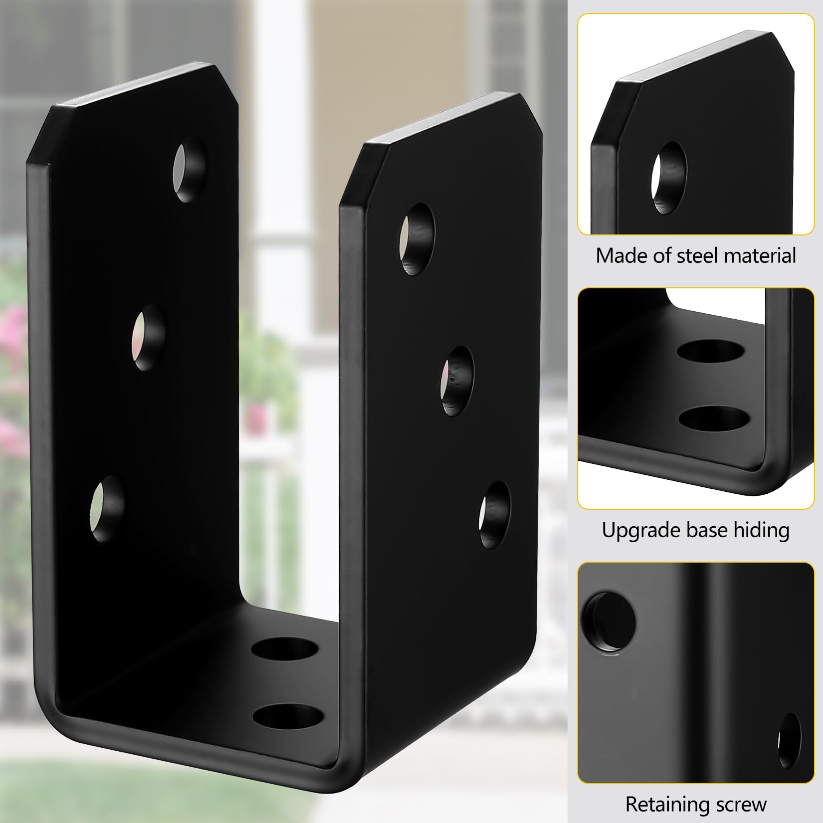 2 Pcs Fence Post Brackets - Image 3