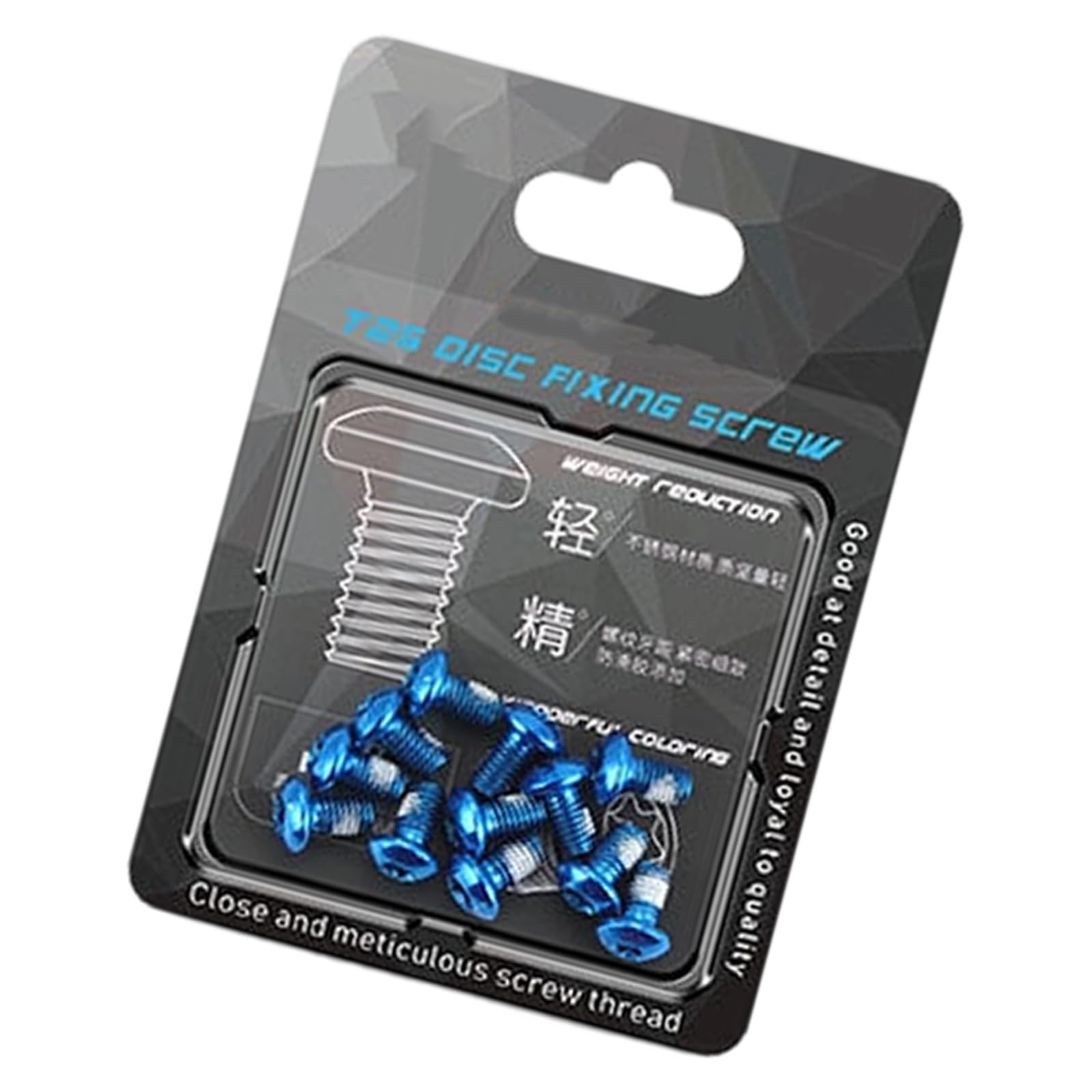 Hsyzygian Blue 12 Piece T25 Bike Disc Brake Screws Quick Installation & Secure Fastening High Strength For Disc Brake Erosion Resistant