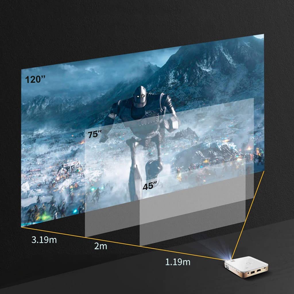 Proiettore wireless, proiettore portatile, regalo per bambini, proiettore per film all'aperto, videoproiettore LED per home theater, proiettore per film con interfacce HDMI USB e telecomando
