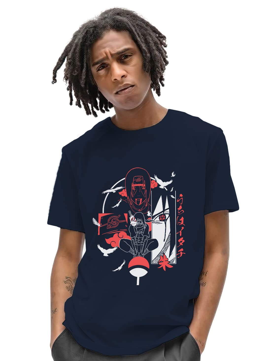 FADDY NATIVE Unisex AnimeT Shirts for Men and Women, Shadow Protected Printed Anime Regular Fit Tshirt