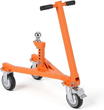 FAHKNS Trailer Dolly 3500 lb Tongue Weight Trailer Mover with 2 in & 2-5/16 in Ball Suitable for RV, Boat, Camper, Flatbed, Enclosed Trailers and so on.