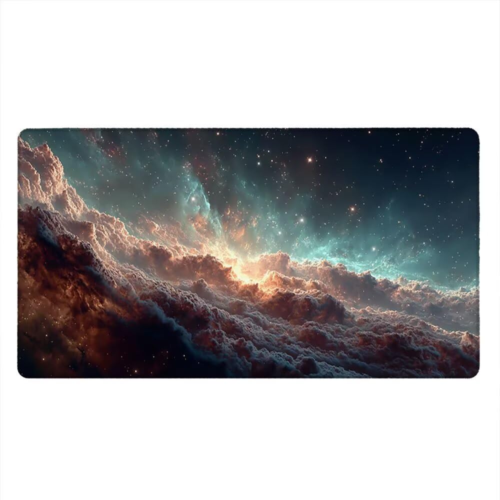 Alfombrilla Ratón XXL Alfombrilla Escritorio 2000x1000mm Mouse Pad Mejora la Precisión y la Velocidad con Base de Goma Antideslizante, Bordes Cosidos Duradera (AbstraccióN Del Cielo Estrellado) xR8834