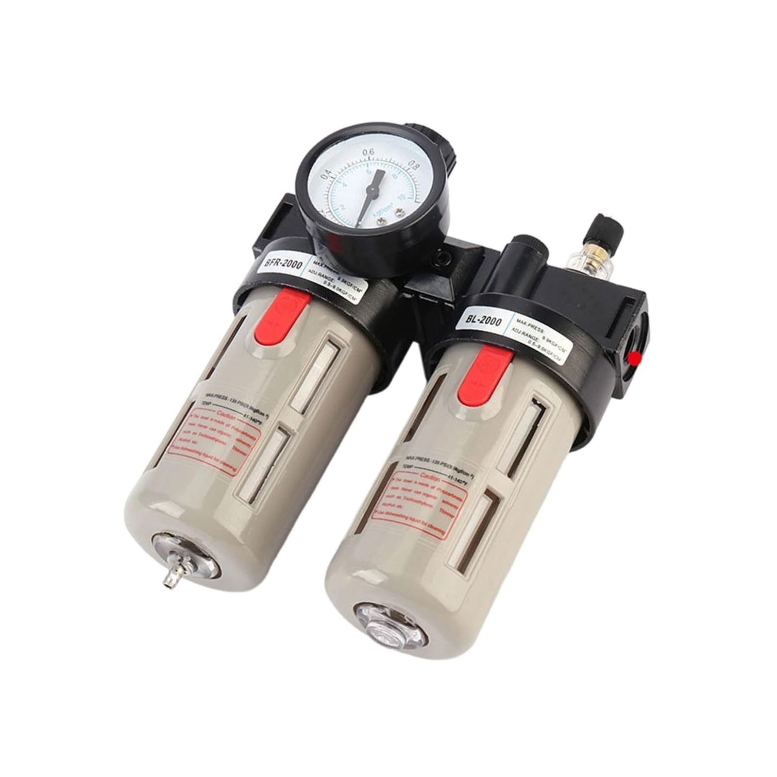 Kaeltsyn Bfc2000 Two Piece Pressure Regulating Adapter Air Source Pneumatic Oil Water Separator Filter Coupling Air Pumps Reducing Regulating