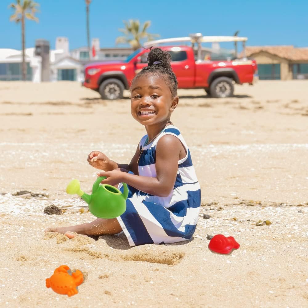 Hape Beach Essential Set 2, Sand Toy Pack, Mesh Bag Included , Blue : Toys & Games