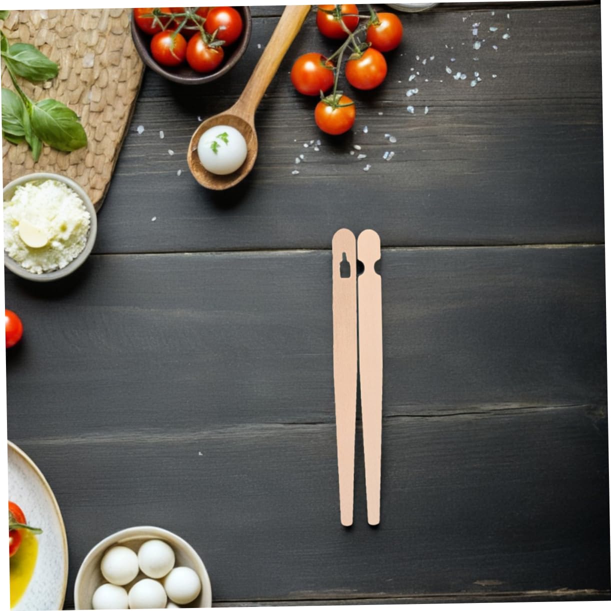 ULTECHNOVO 200pares Pinzas Para Alimentos Pinzas De Madera Para Pequeñas Para Aperitivos Para Postres y Repostería Utensilios De Cocina Para Principiantes