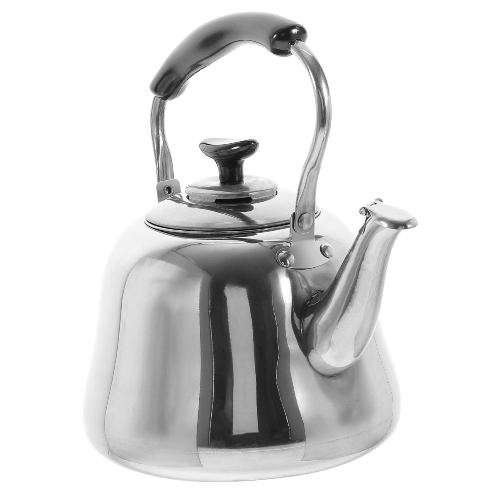 Hervidor Silbante de Acero Inoxidable 2l para Cocina | Mango Antiescaldamiento, Color Plata, Capacidad Doméstica, Uso en Inducción y Estufa