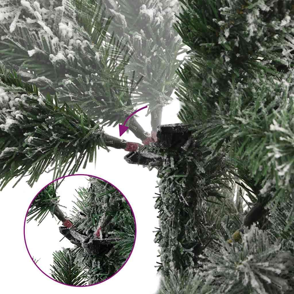 vidaXL Künstlicher Weihnachtsbaum Klappbar Beschneit 180 cm