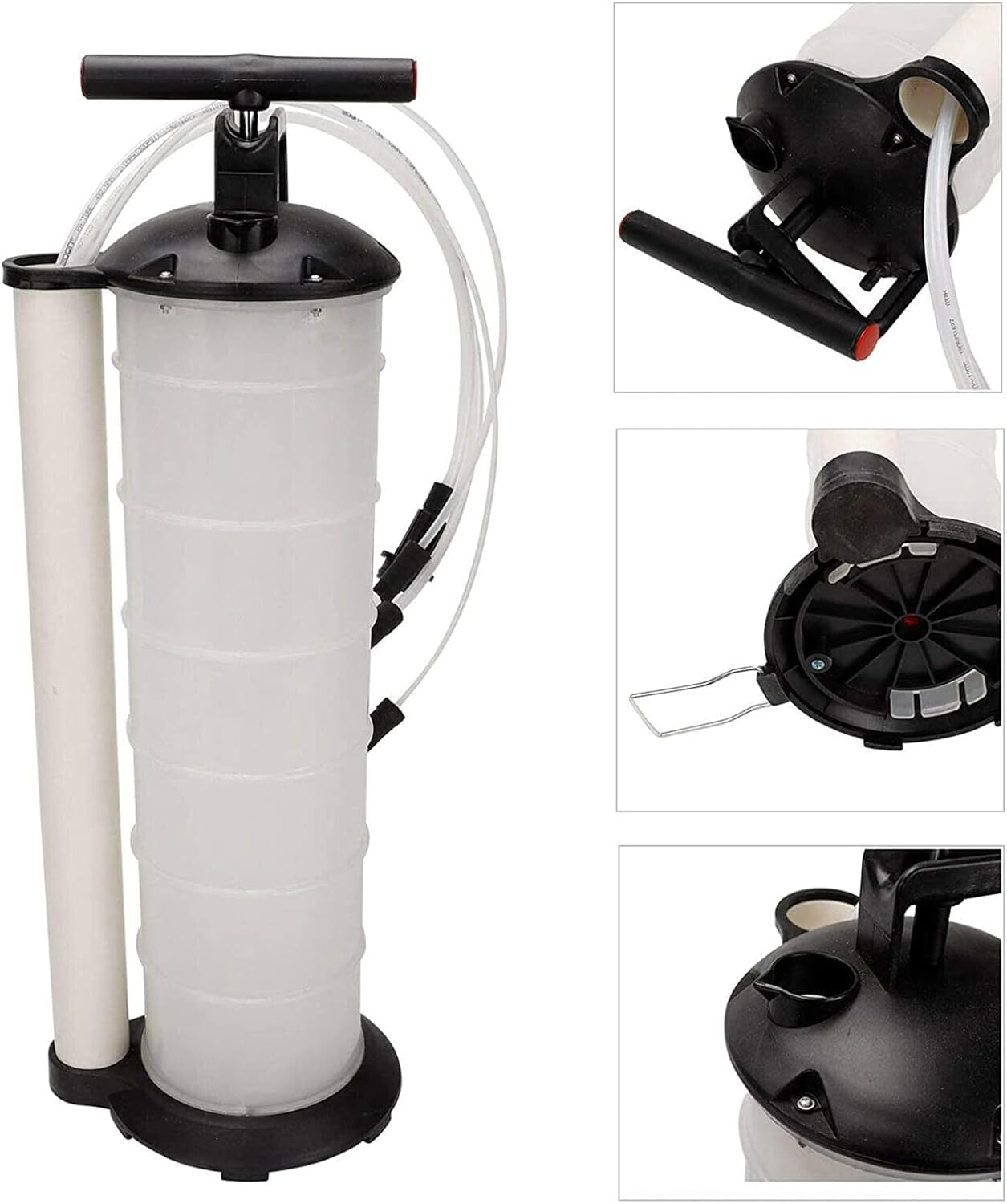 TOM 7 Liter Oil Changer Vacuum Fluid Extractor Manual Hand Operated Transfer Tank