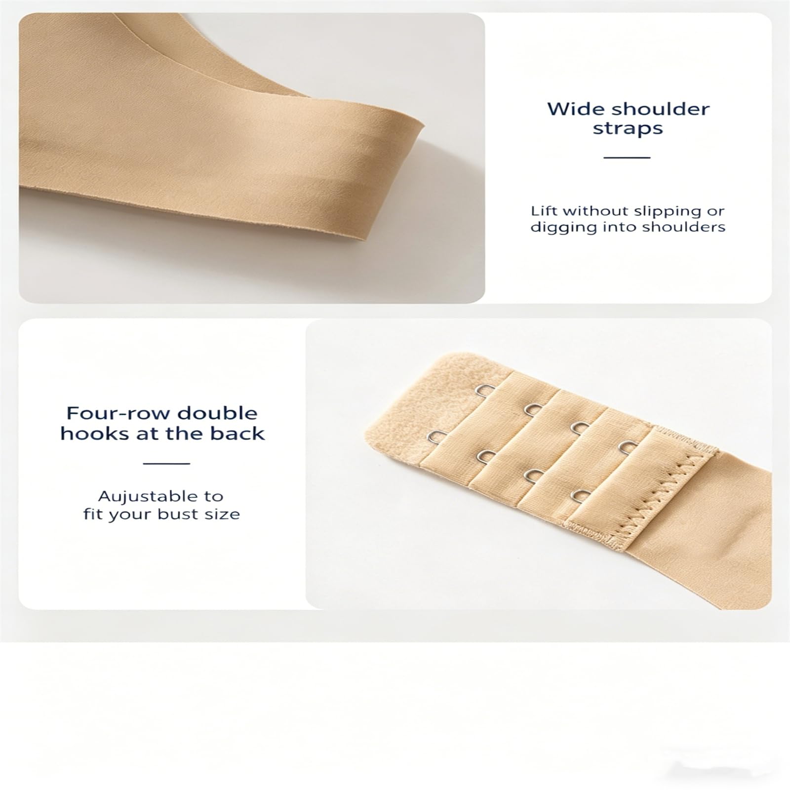 Sujetador corrector de levantamiento con hebilla frontal, figura completa, para mujer, postura de alto apoyo, cobertura completa, sin costuras, push up, sin aros