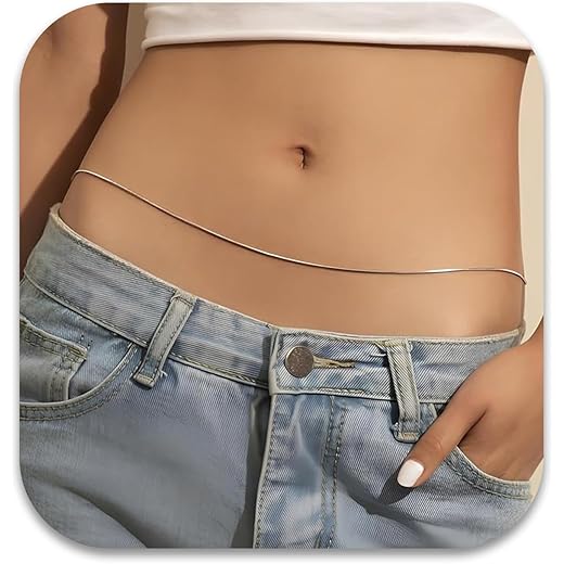Silver Waist Belt Body Chain for Women