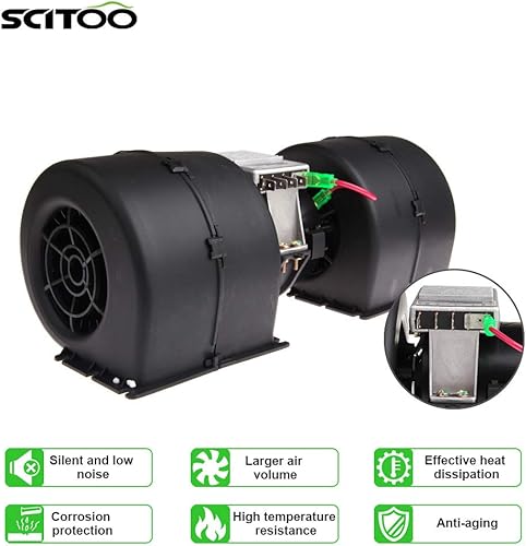 Miniatura 9 de SCITOO Motor de soplador de calentador HVAC con ventilador motor de soplador HVAC apto para 008-A45-02,26-19939 (12V) Conjunto de motor de