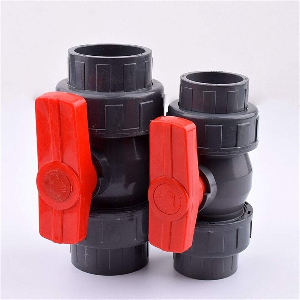 Connettore Per Valvola A Unione In PVC, Valvola A Sfera Doppia Unione 20/25/32/40/50 Mm, Raccordi Per Tubi Dell'acqua Adattatore Per Irrigazione Da Giardino Per Pesci D'acquario, 1 Pz (Size : 50mm)