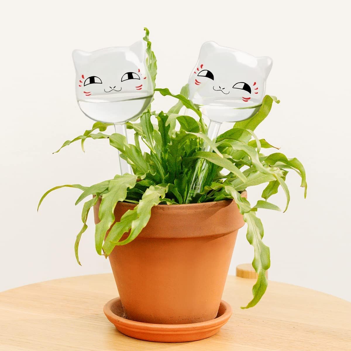 Boules d'auto-arrosage, boules auto-arrosantes en verre transparent, appareils d'arrosage automatique des plantes, 3 chats