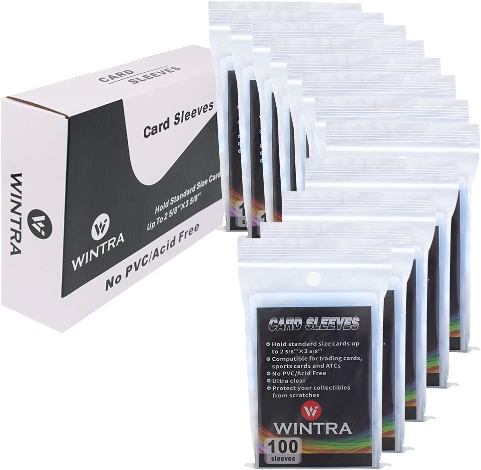Ultra Clear Penny Card Sleeves,2-5/8 x 3-5/8'' Soft Card Protectors for Baseball Cards and Other Sports Cards (1200 Count)