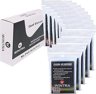 WINTRA Ultra Clear Penny Card Sleeves,2-5/8 x 3-5/8' Soft Card Protectors for Baseball Cards and Other Sports Cards (1200 Count)