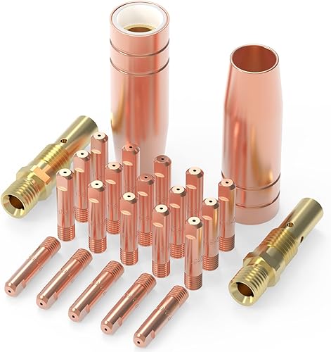 YESWELDER Kit de pistola de soldadura MIG con boquilla de punta de .035 pulgadas para Lincoln Magnum 100L y Tweco Mini#1 (kit de accesorios de 0.035