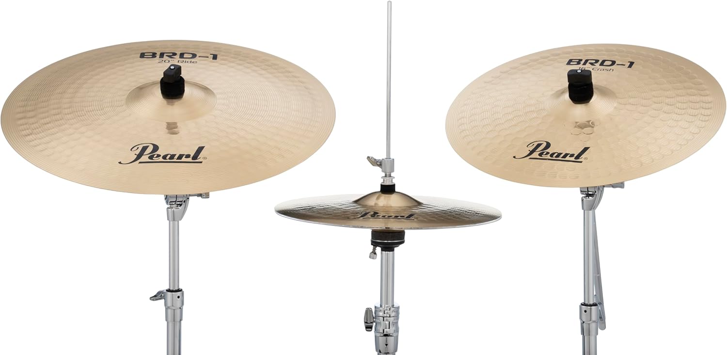 BRD1 3 Piece Cymbal Pack; Pearl Logo; 14" Hi-hats, 16" Crash, 20" Ride