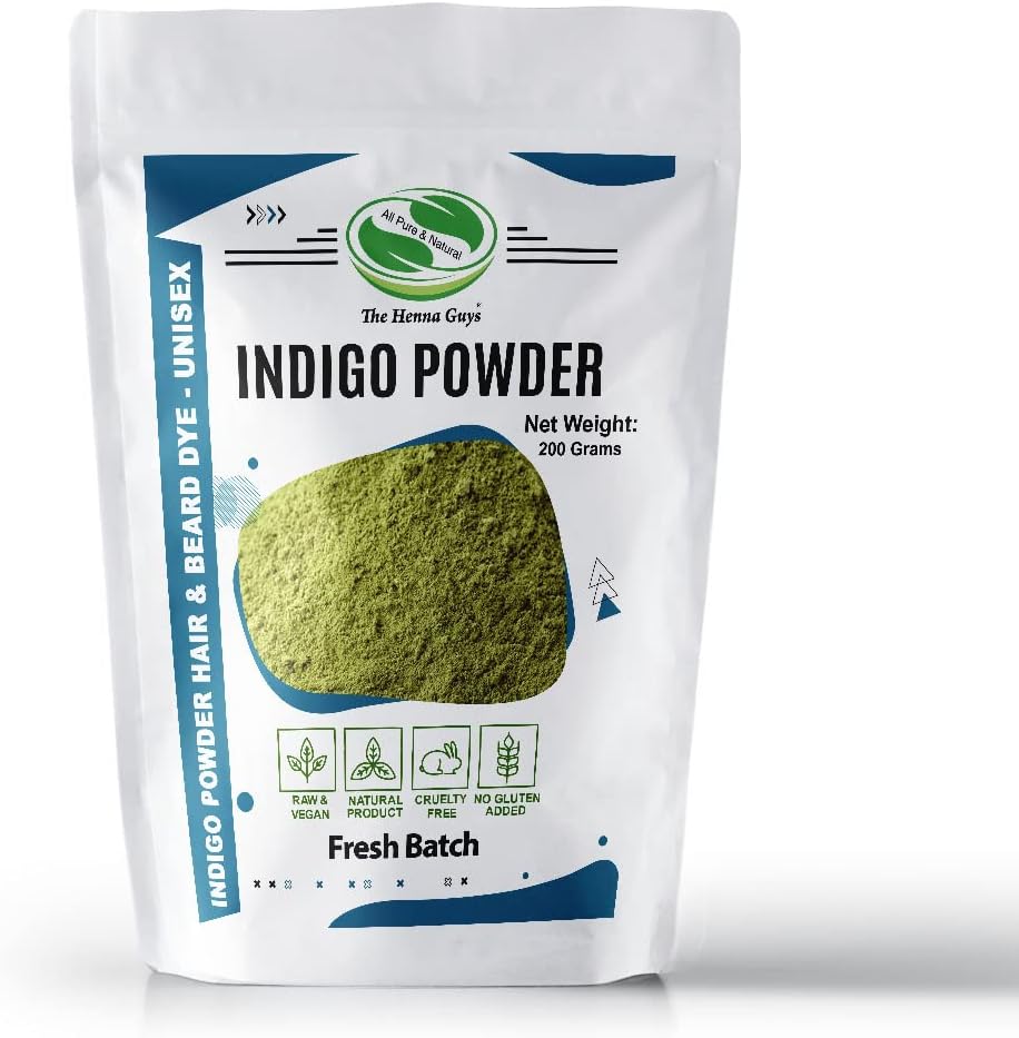 200 Grams INDIGO POWDER For Hair Dye/Color - The Henna Guys