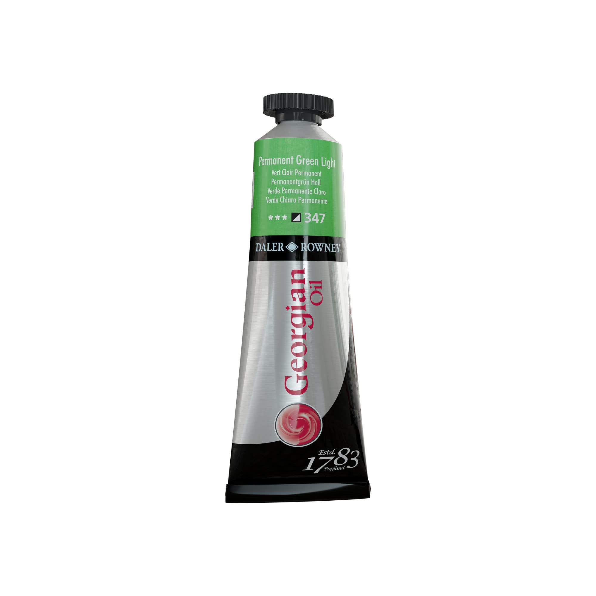 Daler Rowney Green Daler-Rowney Georgian Oil Paint, Aluminium Tube, 1.28Oz - 38 Ml, Permanent Light