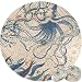 ENKORE Coasters Set of 6 - Absorbent Natural Ceramic Thirsty Stone Keep Spill Off Table, Coaster For Drinks With Vibrant Colors And Cork Backing - Octopus On World Map Novelty Design With NO Holder