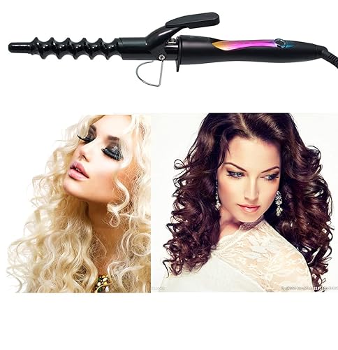 Miniatura 2 de Varita rizadora de pelo de 1.260 in, rizador de pelo en espiral para cabello corto y largo, pinzas de cerámica para rizos de onda grande, rizador de