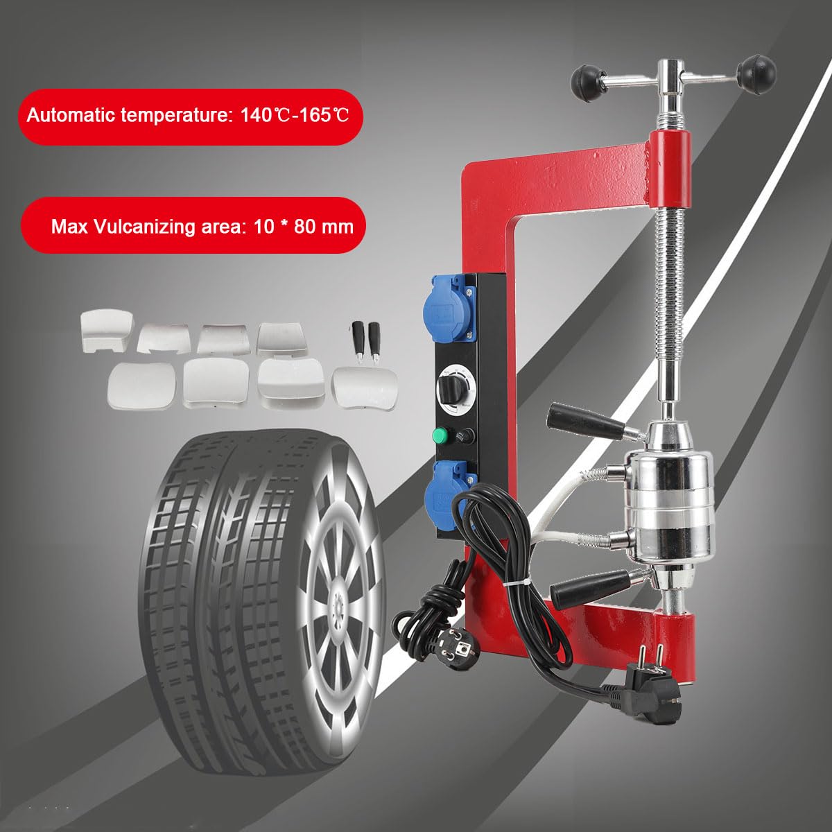Auto Reifenreparatur Vulkanisiermaschine, 220V 1000W Reifenreparatur-Maschinen Automatische Temperaturkontrolle Reifenheizungs-Reparaturwerkzeug Reifen-Vulkanisiermaschine für PKW LKW