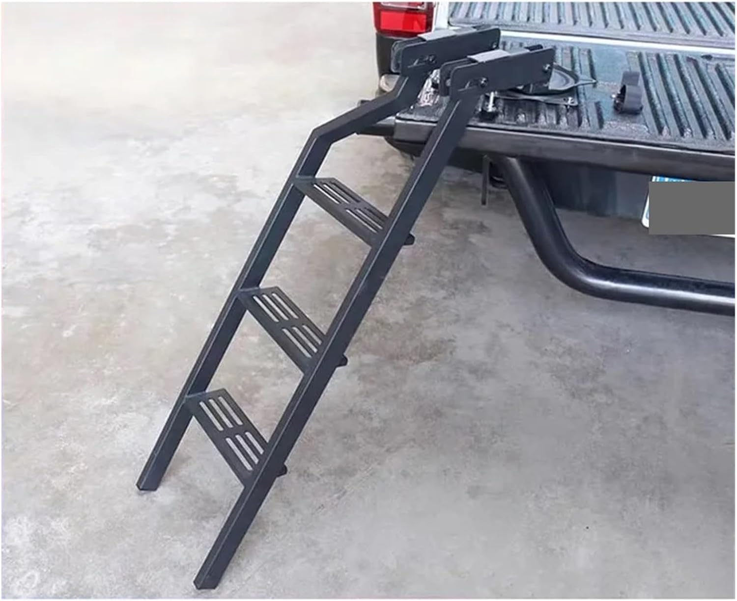 Universal Tailgate Rotary Ladder Compatible for Pickup Truck Car Rear Door Ladder Tailgate Folding Ladder Auxiliary126CM