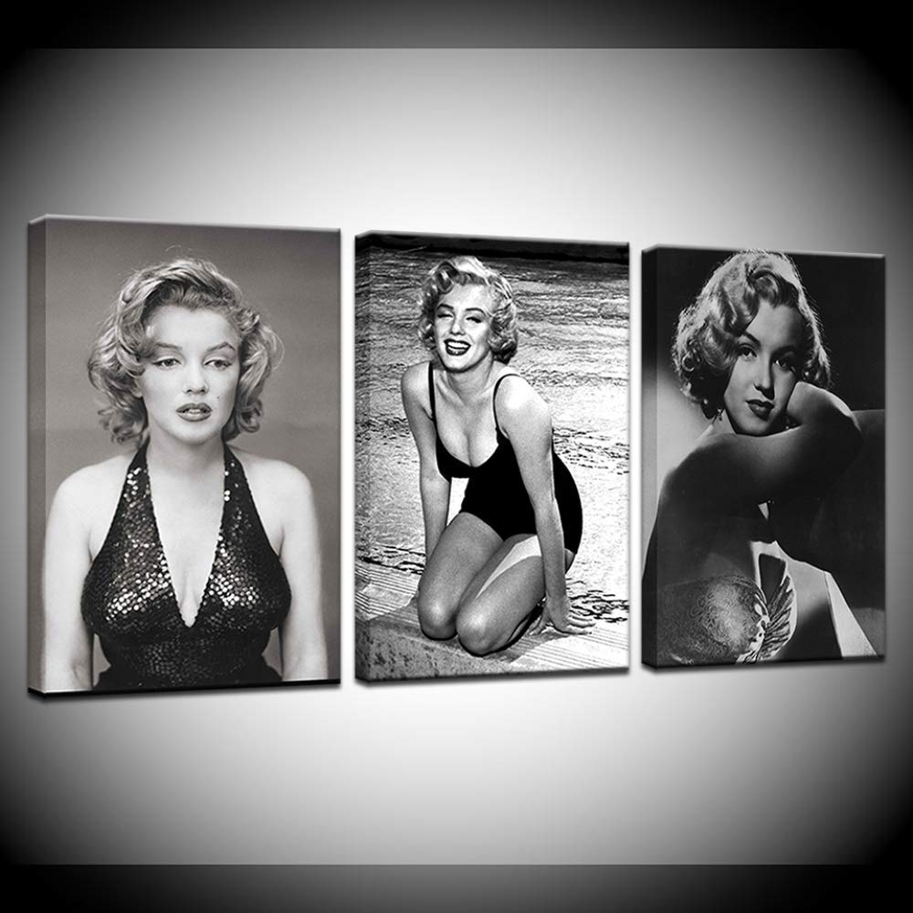 Peinture toile sexy noir et blanc pour une décoration de chambre élégante et rétro